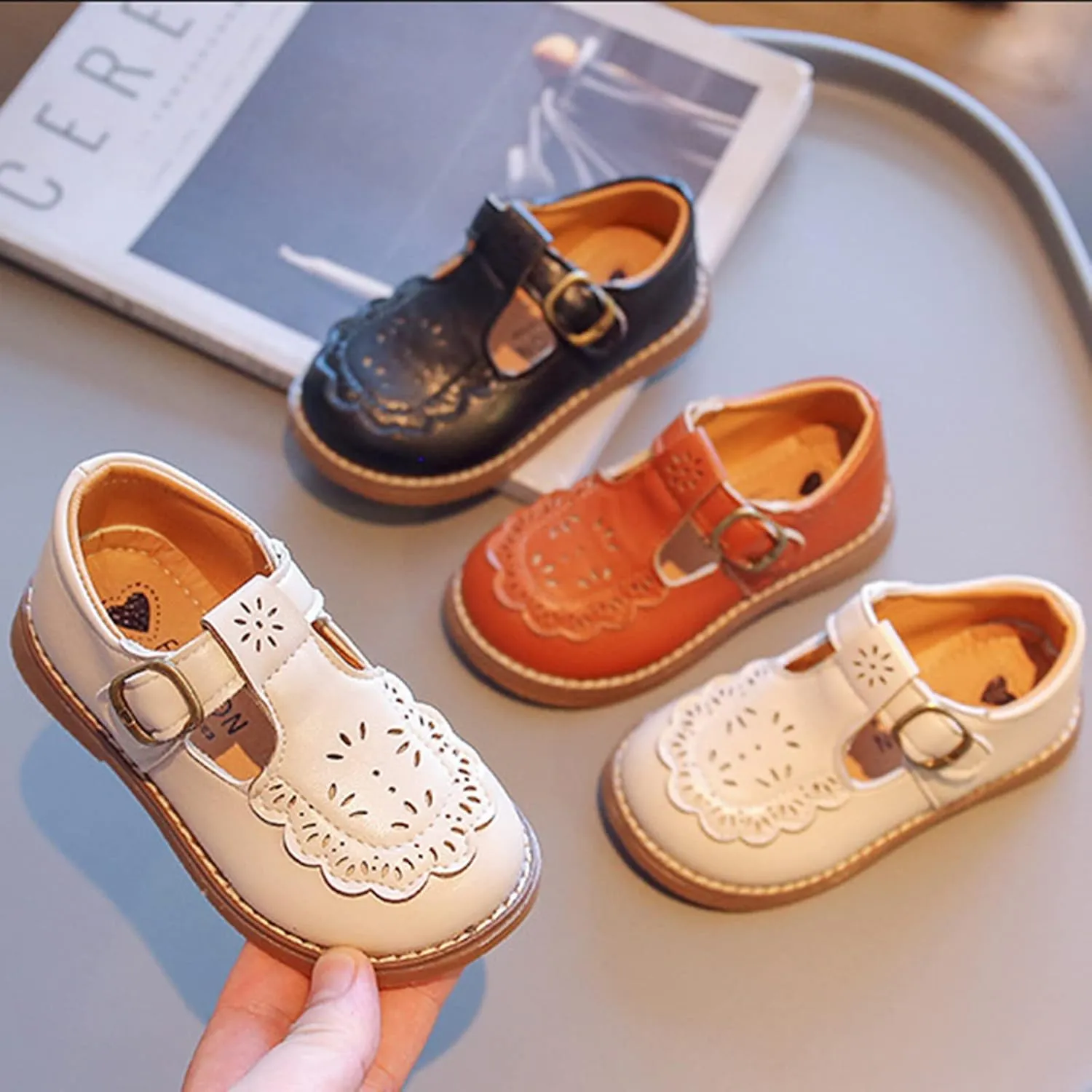 Toddler Little Girl Mary Jane Dress Shoes Uniform Formal Casual Oxfords Ballet Flat?? for Girl Part?? Wedding School