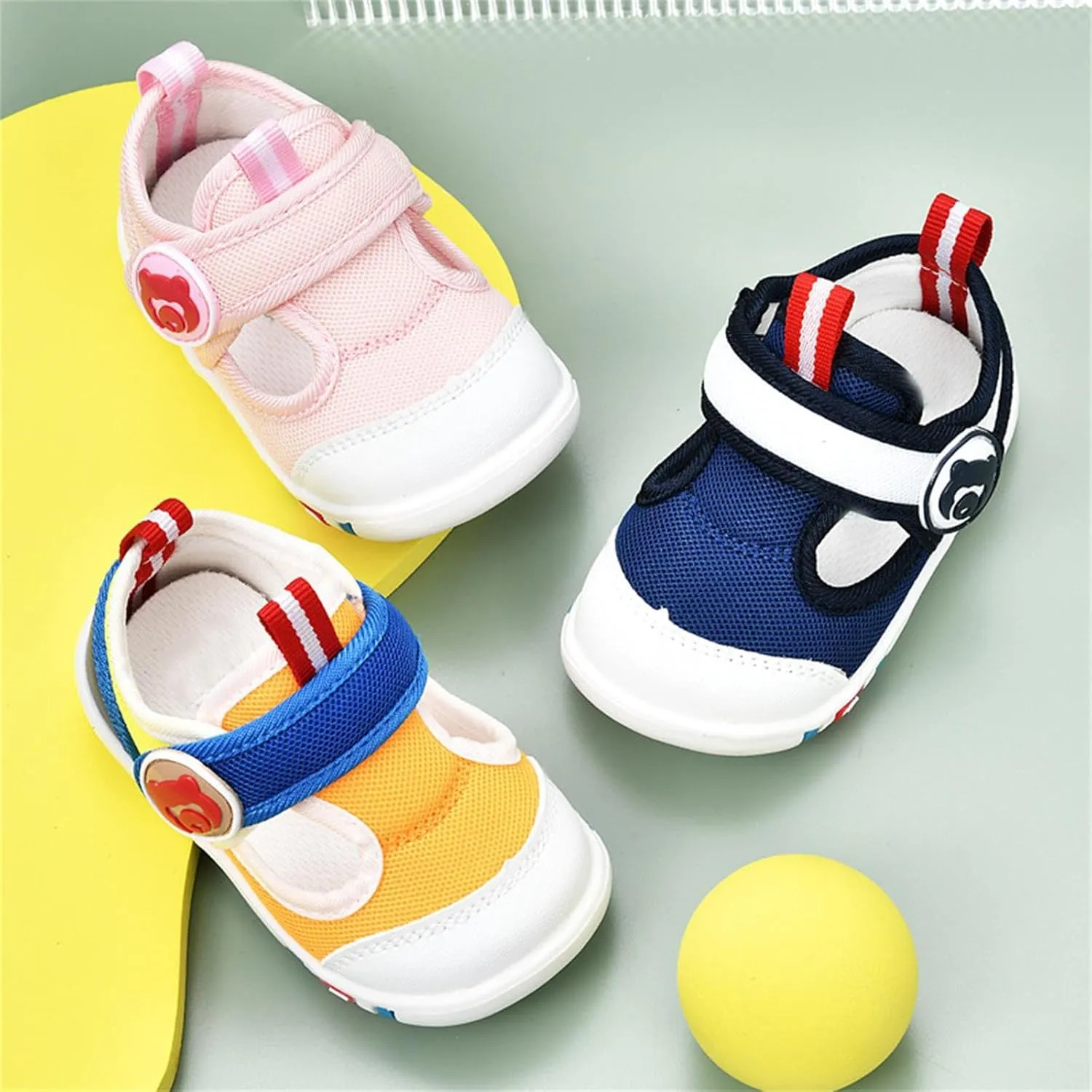 Toddler Mesh Sneakers Baby Infant Girls Boys Prewalkers Lightweight Breathable Non-Slip First Walking Flat Shoes