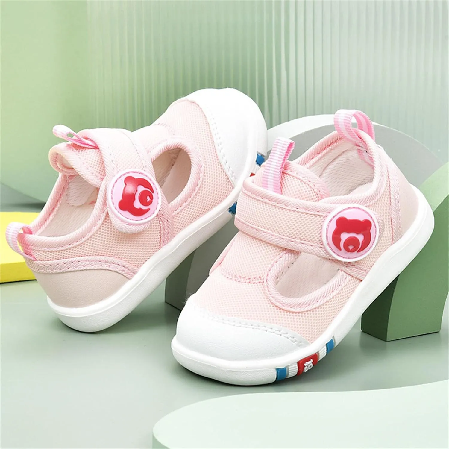 Toddler Mesh Sneakers Baby Infant Girls Boys Prewalkers Lightweight Breathable Non-Slip First Walking Flat Shoes