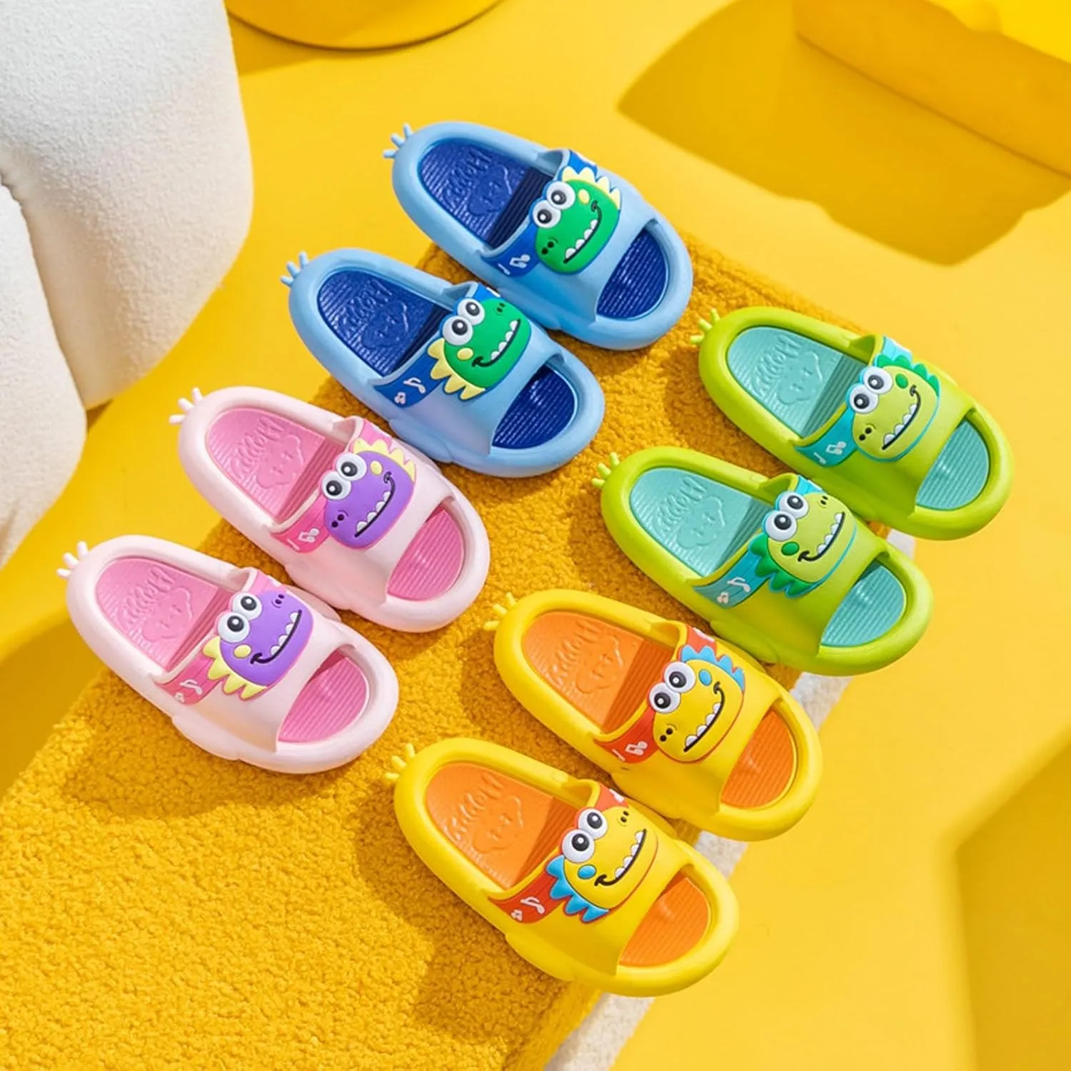 Toddler Non Slip Dinosaur Shower Shoes Kids Cute Cartoon Beach Pool Slippers Boys Girls House Home Girl Sandals