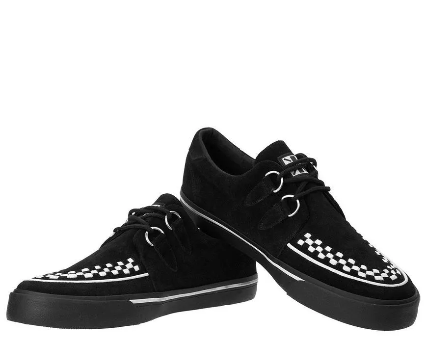 TUK Black and White Suede Sneaker Creeper A9182