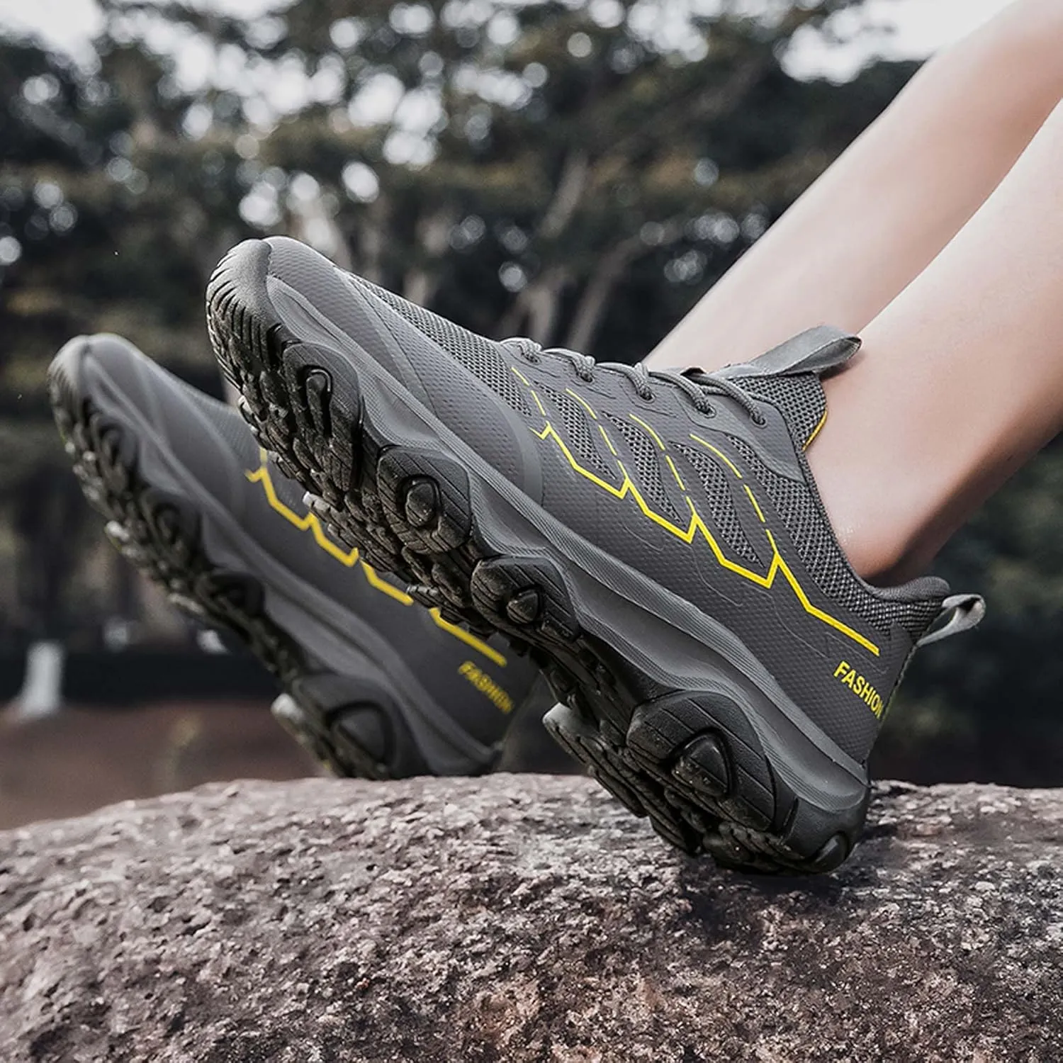 Unisex Mid Top Mountaineering Shoes Men's Shoes Women's Shoes Damping Stable Hiking Shoes Non Slip Wear-Resistant Climbing Shoes