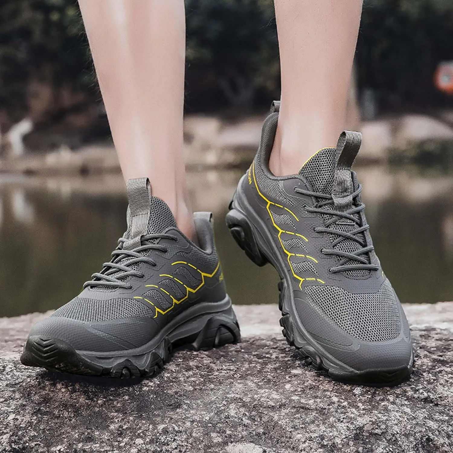 Unisex Mid Top Mountaineering Shoes Men's Shoes Women's Shoes Damping Stable Hiking Shoes Non Slip Wear-Resistant Climbing Shoes