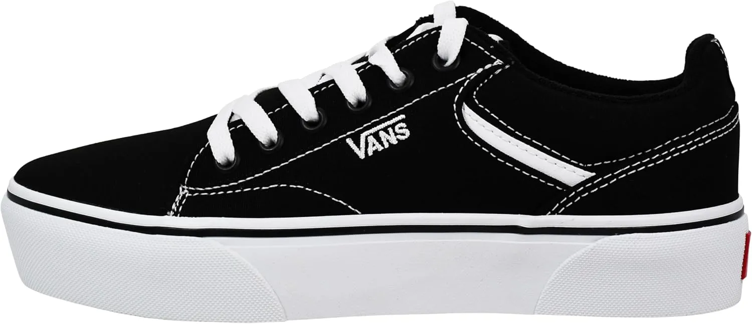 Vans Women??s Canvas Seldan Low Cut Design Platform Sneaker