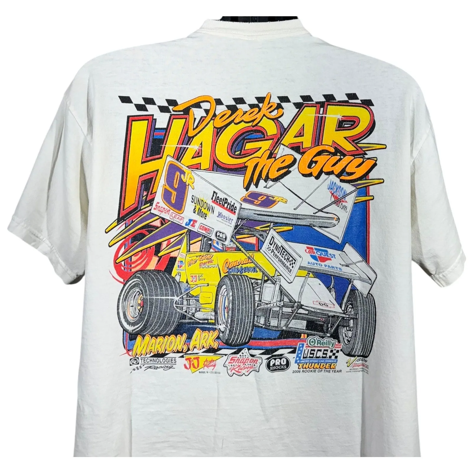 Vintage Derek Hagar Jr. Sprint Car Racing Tee