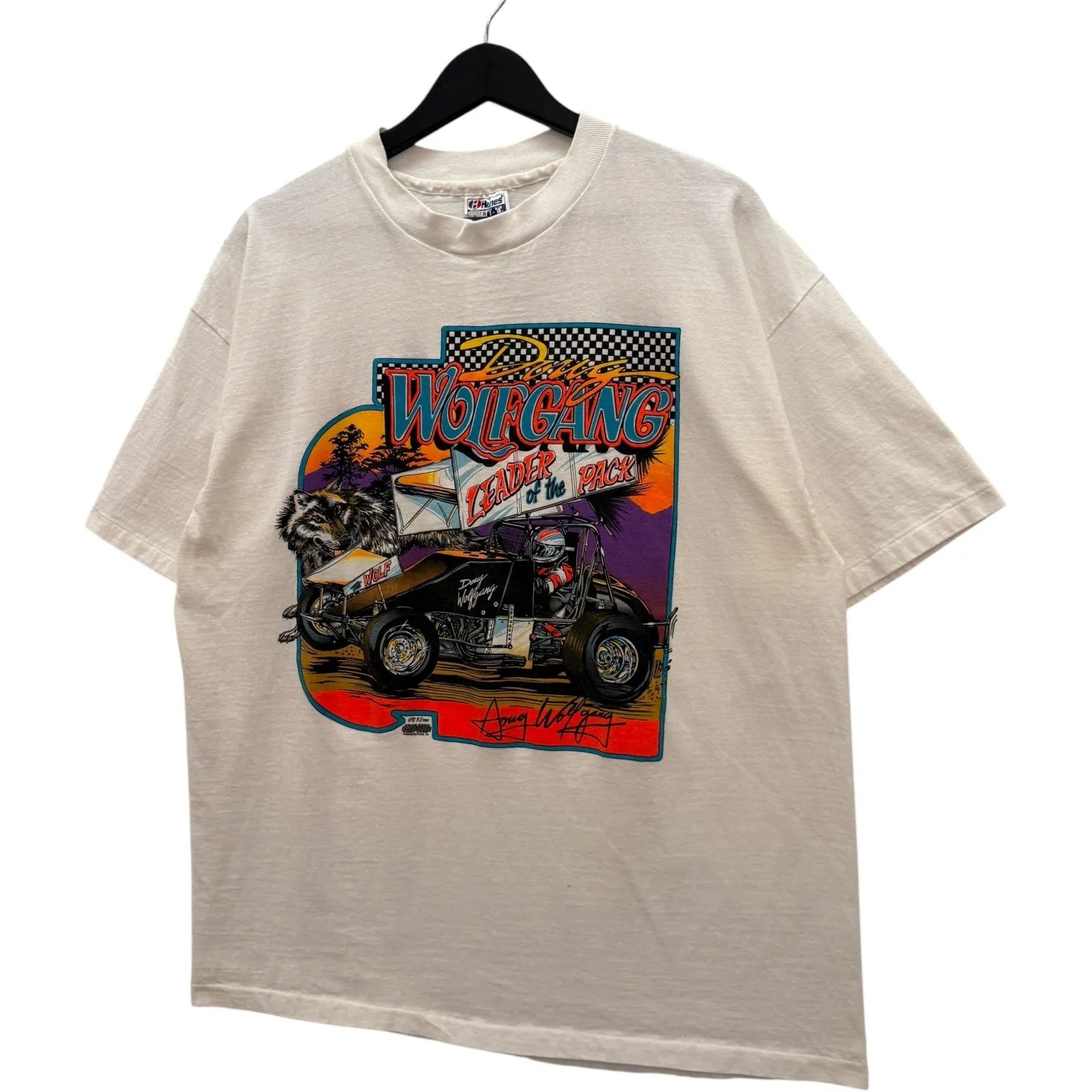 Vintage Dough Wolfgang Sprint Car Racing Benefit 90s Tee