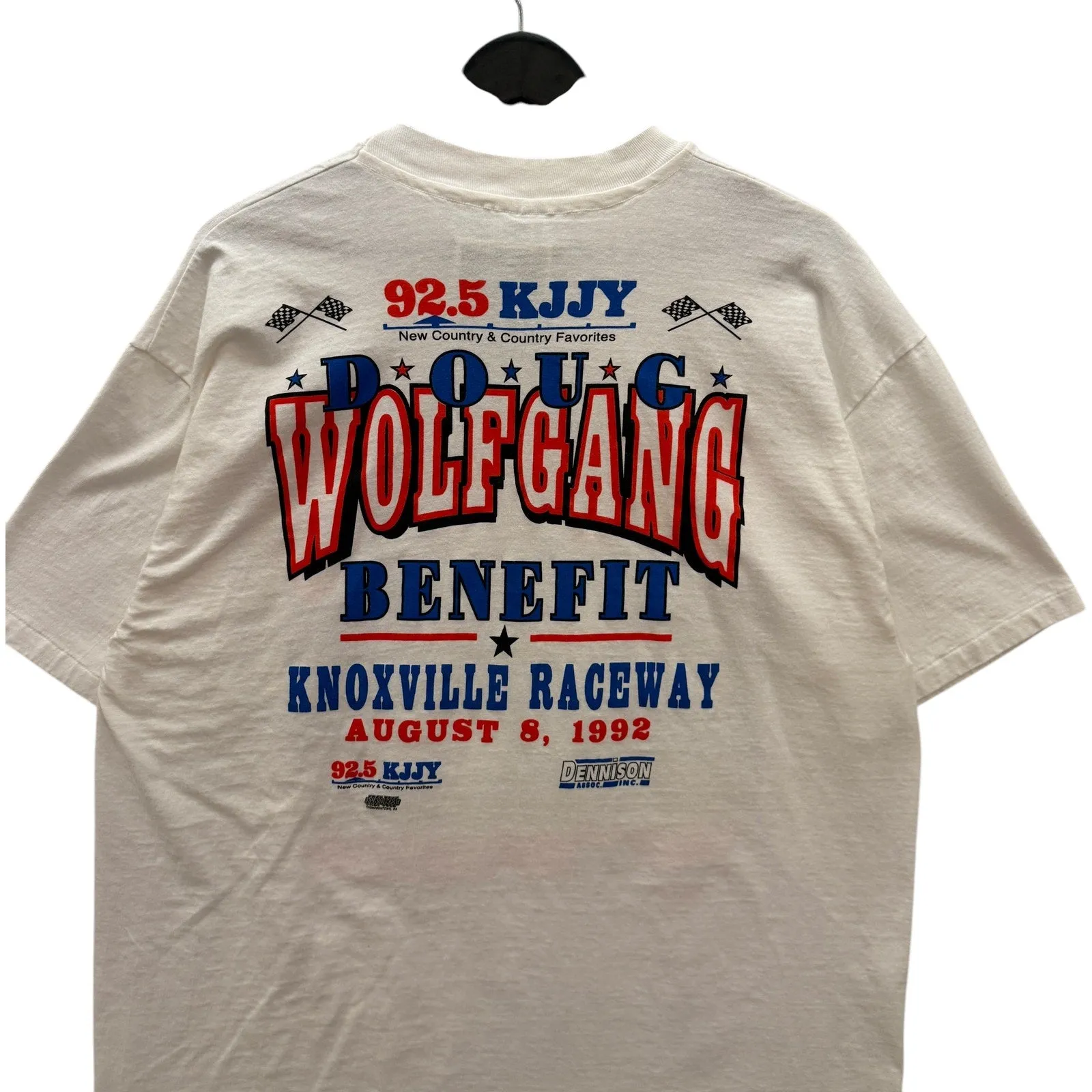 Vintage Dough Wolfgang Sprint Car Racing Benefit 90s Tee