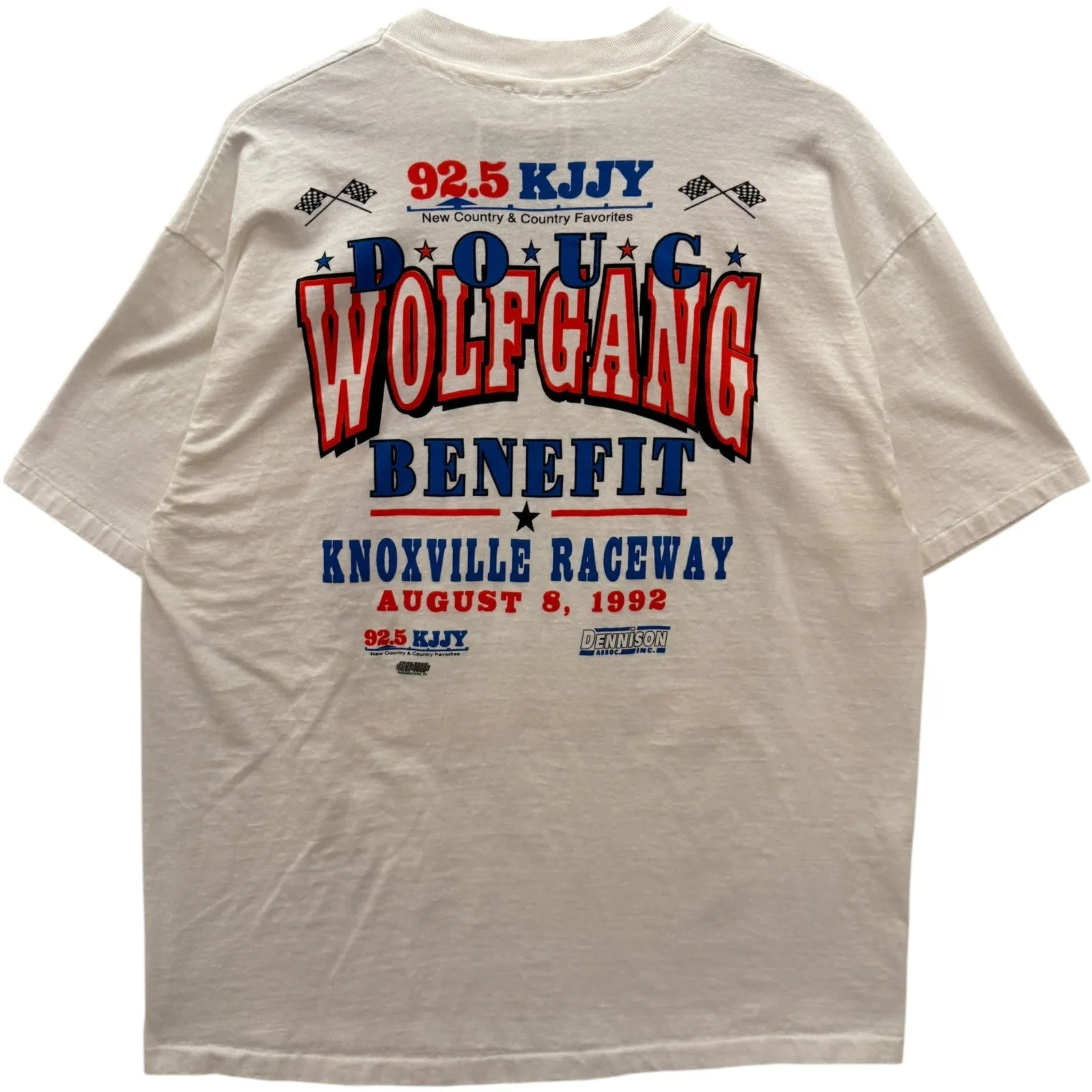 Vintage Dough Wolfgang Sprint Car Racing Benefit 90s Tee