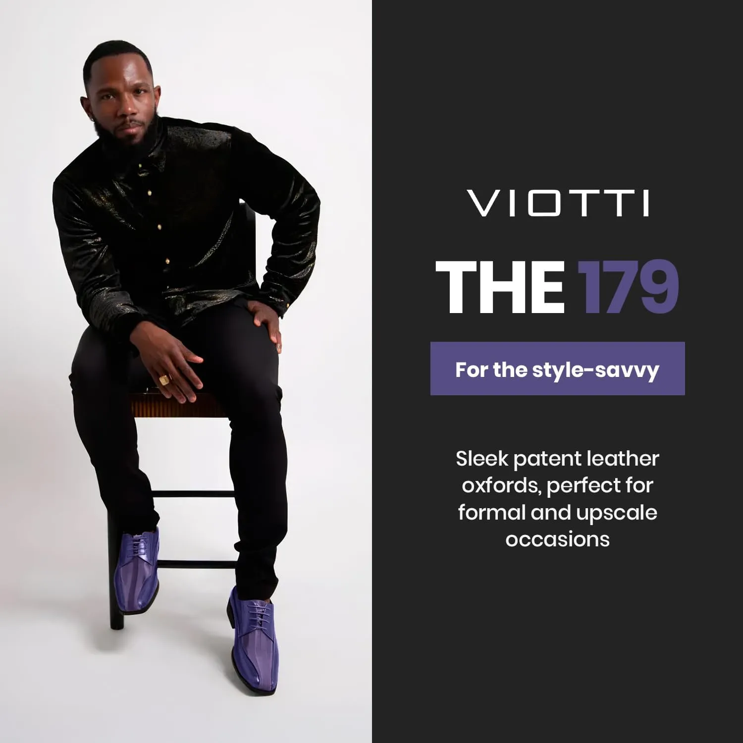 Viotti 179, Casual Dress Oxford Shoes for Men, Satin Striped Lace-Ups, Men's Business Casual Leather & Satin Shoe, for All Formal Occasions