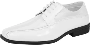Viotti 179, Casual Dress Oxford Shoes for Men, Satin Striped Lace-Ups, Men's Business Casual Leather & Satin Shoe, for All Formal Occasions