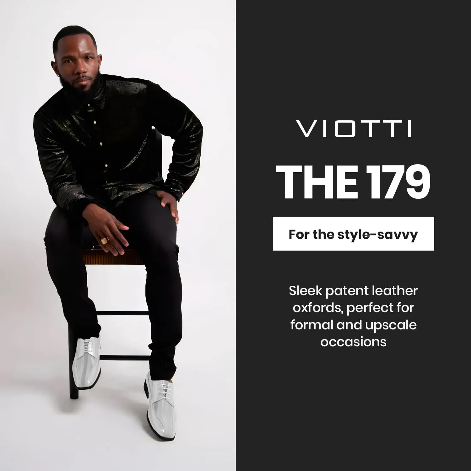 Viotti 179, Casual Dress Oxford Shoes for Men, Satin Striped Lace-Ups, Men's Business Casual Leather & Satin Shoe, for All Formal Occasions
