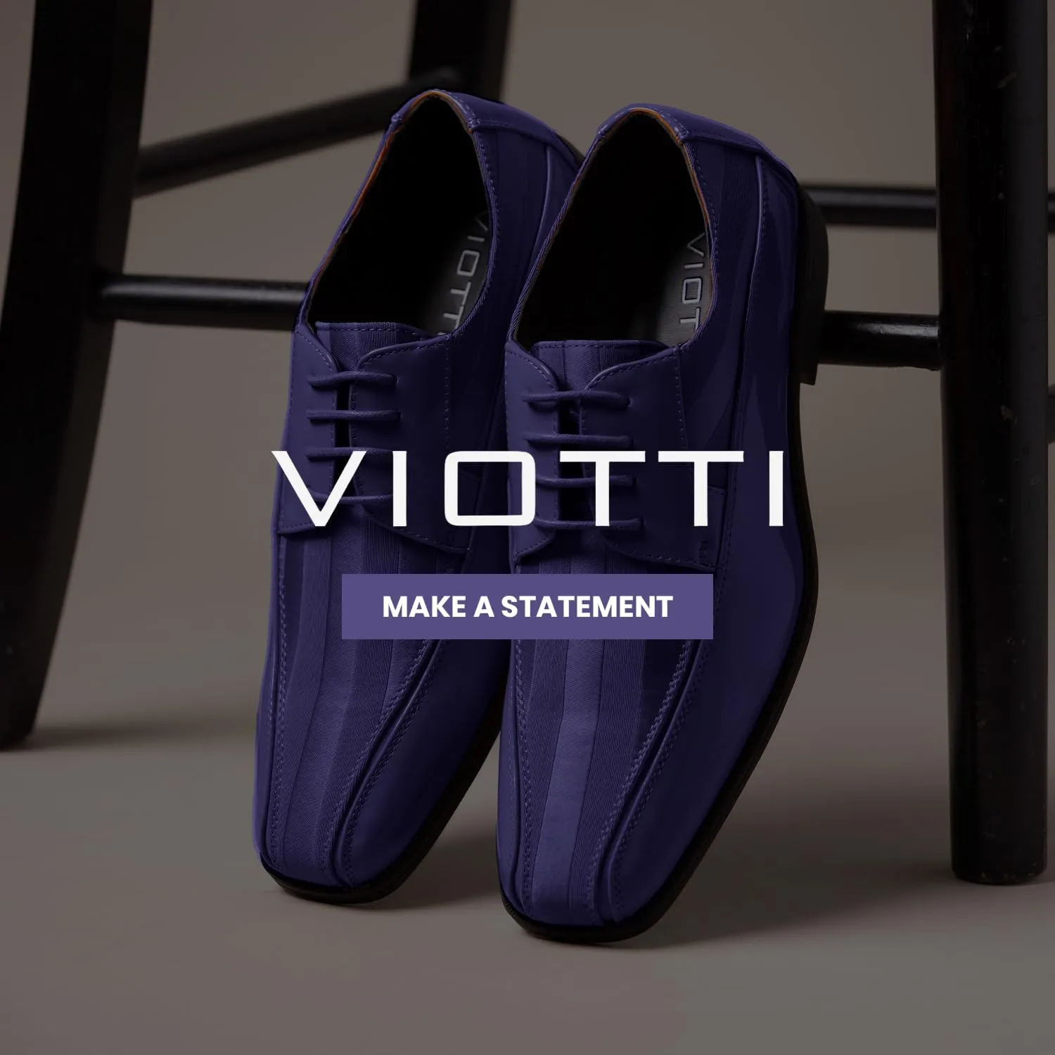 Viotti 179, Casual Dress Oxford Shoes for Men, Satin Striped Lace-Ups, Men's Business Casual Leather & Satin Shoe, for All Formal Occasions