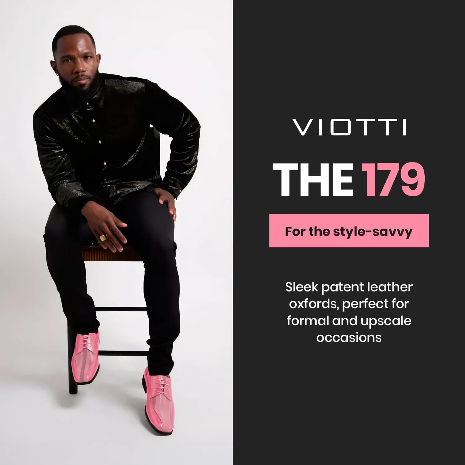 Viotti 179, Casual Dress Oxford Shoes for Men, Satin Striped Lace-Ups, Men's Business Casual Leather & Satin Shoe, for All Formal Occasions
