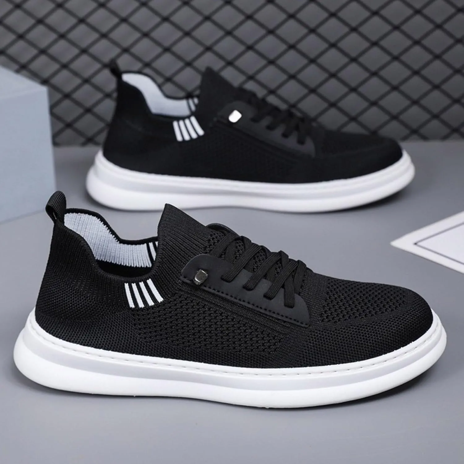 Walking Shoes Men Casual Sneakers Mens Casual Shoes Slip On Walking Shoes Athletic Shoes Lightweight Slip On Running Shoes
