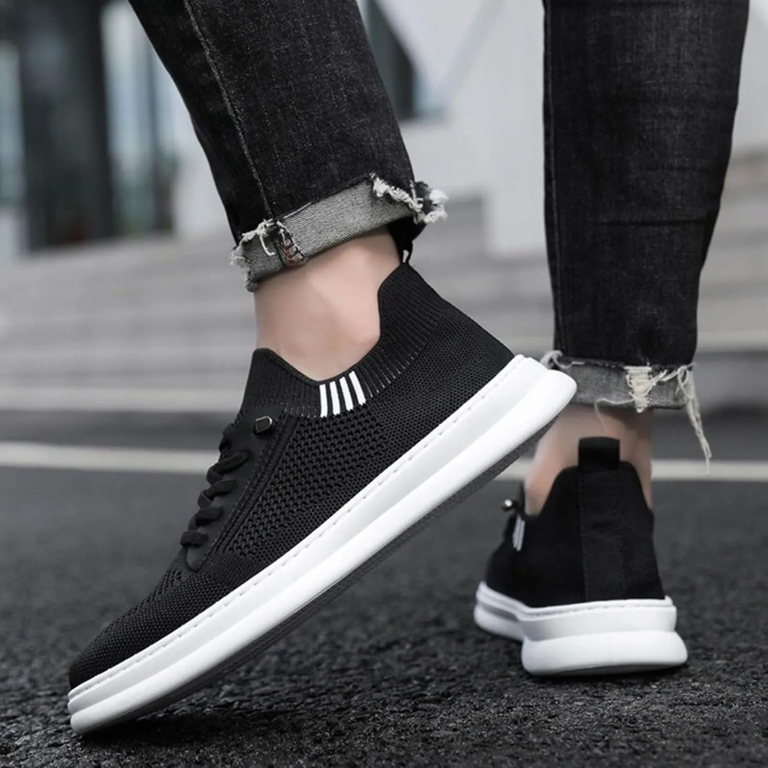 Walking Shoes Men Casual Sneakers Mens Casual Shoes Slip On Walking Shoes Athletic Shoes Lightweight Slip On Running Shoes