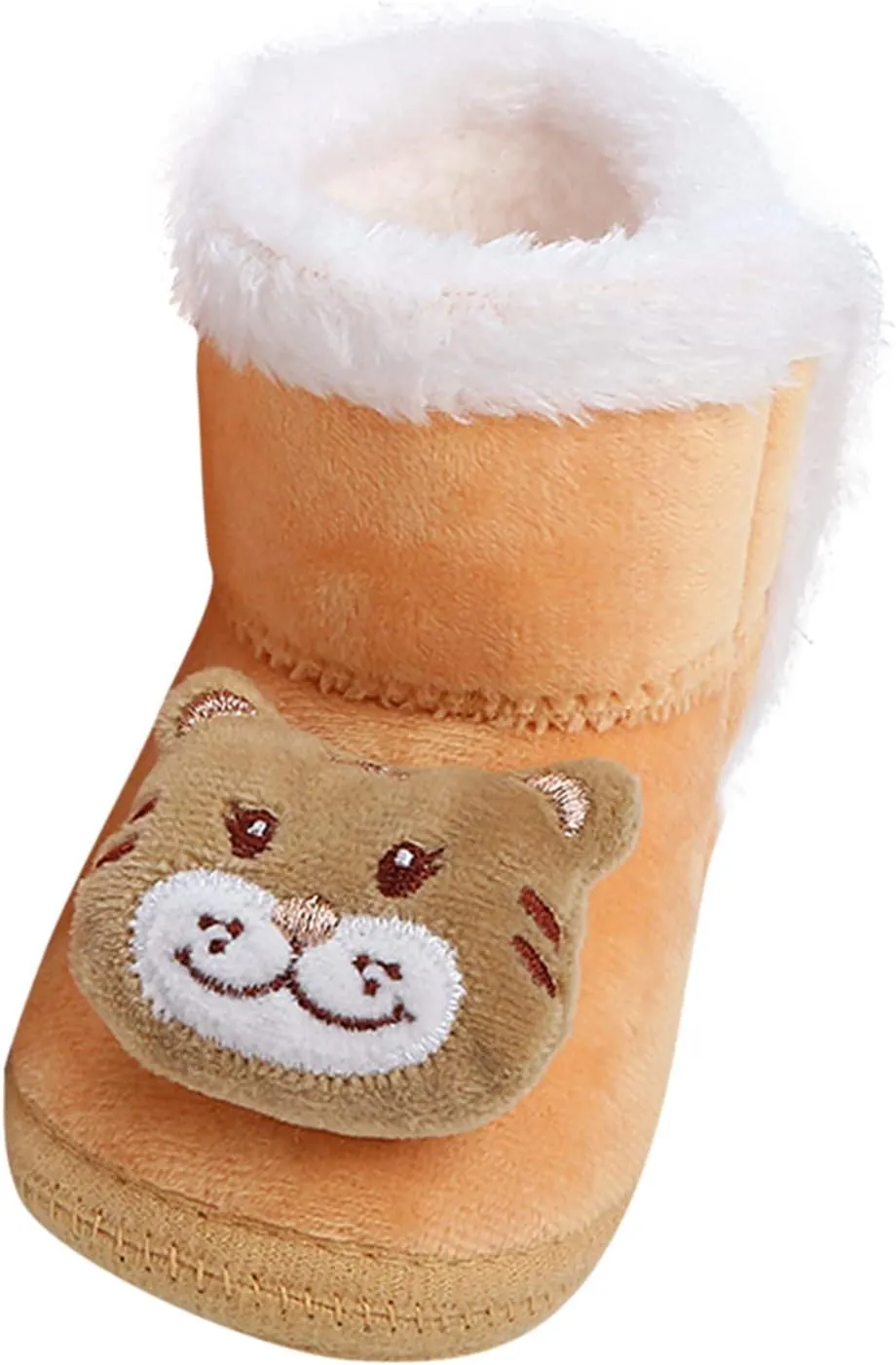 Warm Faux Fur Lined Soft Boots Baby Winter Ankle Non-Slip Rubber Texture Sole Toddler Winter Snow Kids Shoes