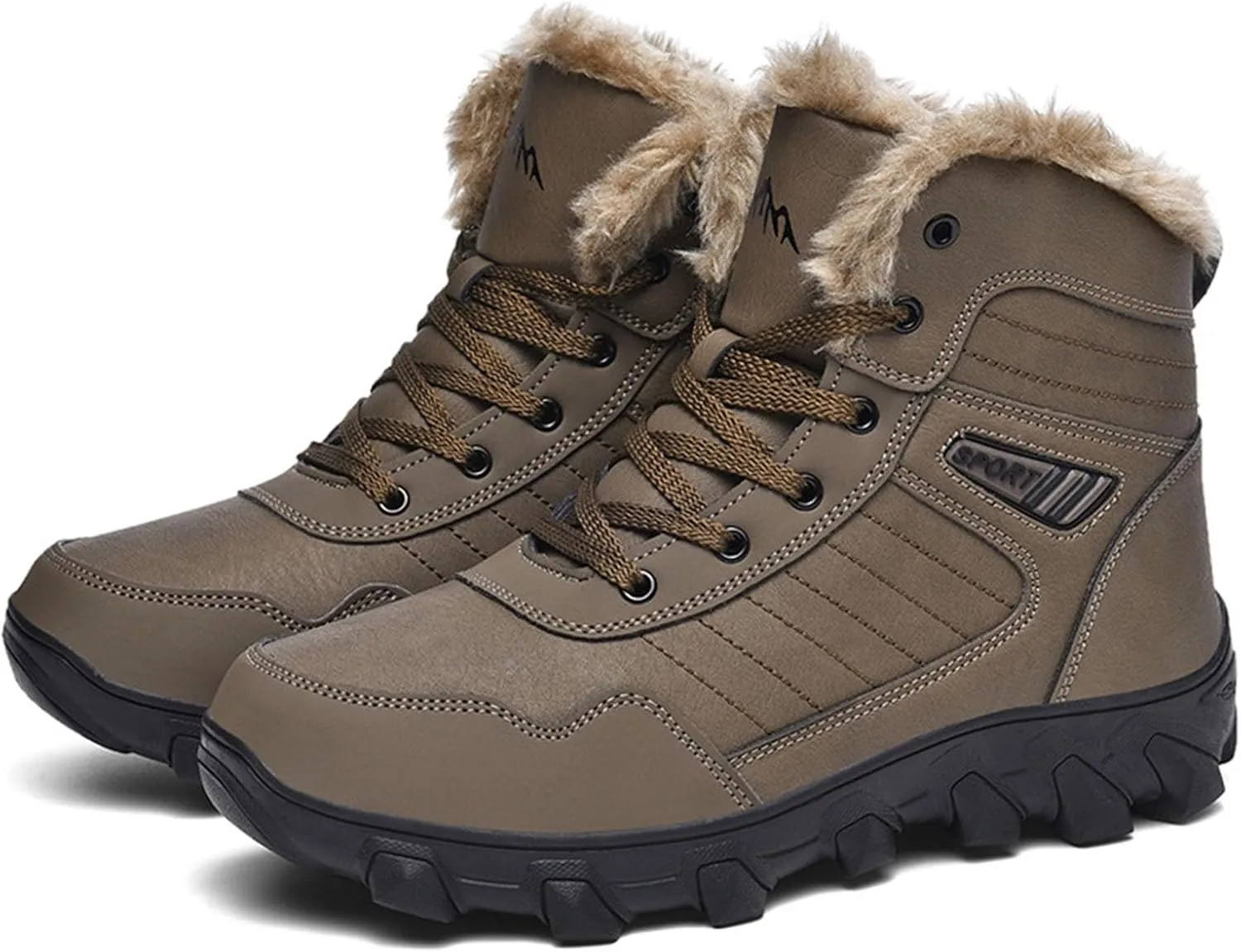 White Furry Snow Boots for Women Short Black Snow Boots Women Fur Lined Boots Womens Warm Boots Womens Winter Boots Waterproof Insulated Ankle Early Prime of Day Deals 2024
