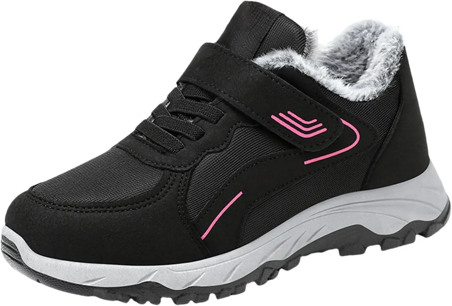 Winter Booties Warm Snow Boots Weather Comfortable And Mid Calf Sneaker aterproof Plush Lined Walking Sneaker