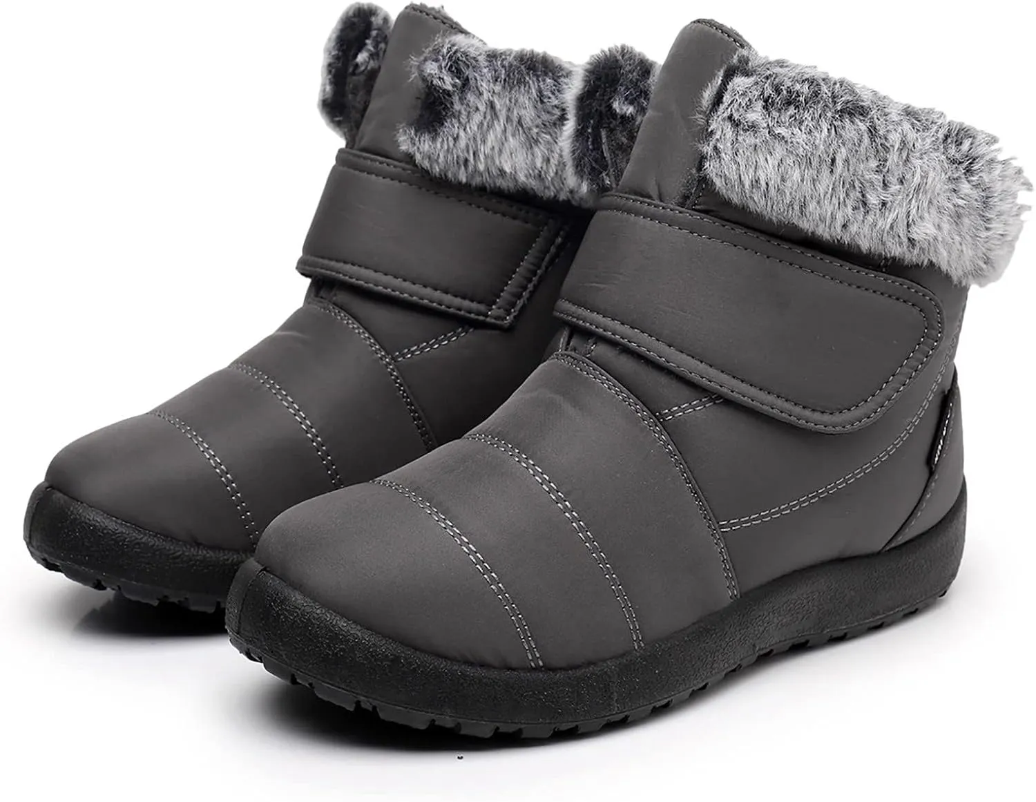 Winter Snow Boots for Women Waterproof Insulated Warm Fur Lined Ankle Booties Anti-Slip Comfortable Outdoor Boot Slip On Winter Boots for Women Thickening Shoes with Hook Loop