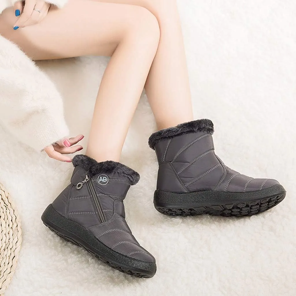 Winter Snow Boots for Women Waterproof Womens Winter Boots Boots for Women Ankle Booties Sexy Black for Winter No Heels Tall Snow Boots for Women Dress Boots Winter Boot for Women Working