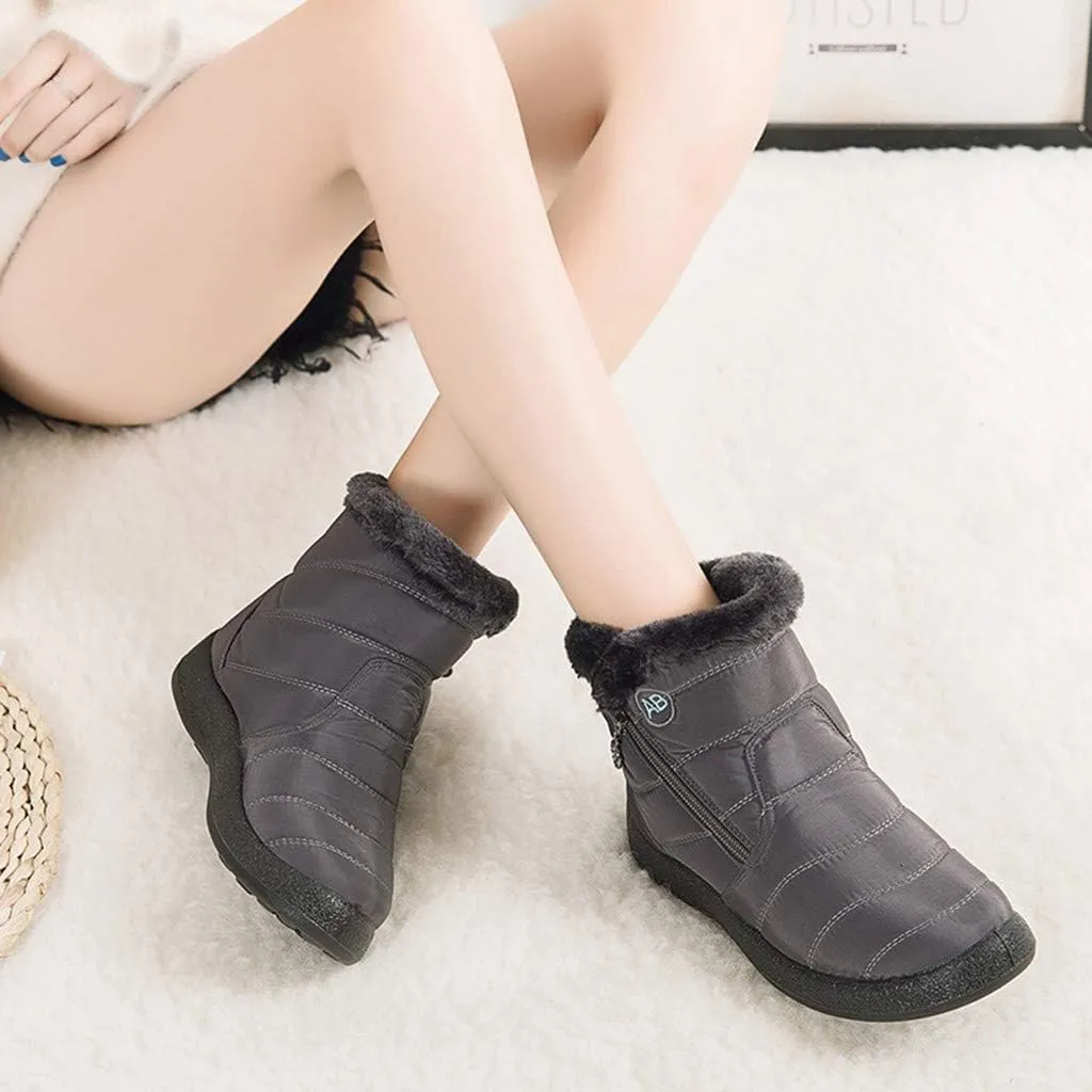 Winter Snow Boots for Women Waterproof Womens Winter Boots Boots for Women Ankle Booties Sexy Black for Winter No Heels Tall Snow Boots for Women Dress Boots Winter Boot for Women Working
