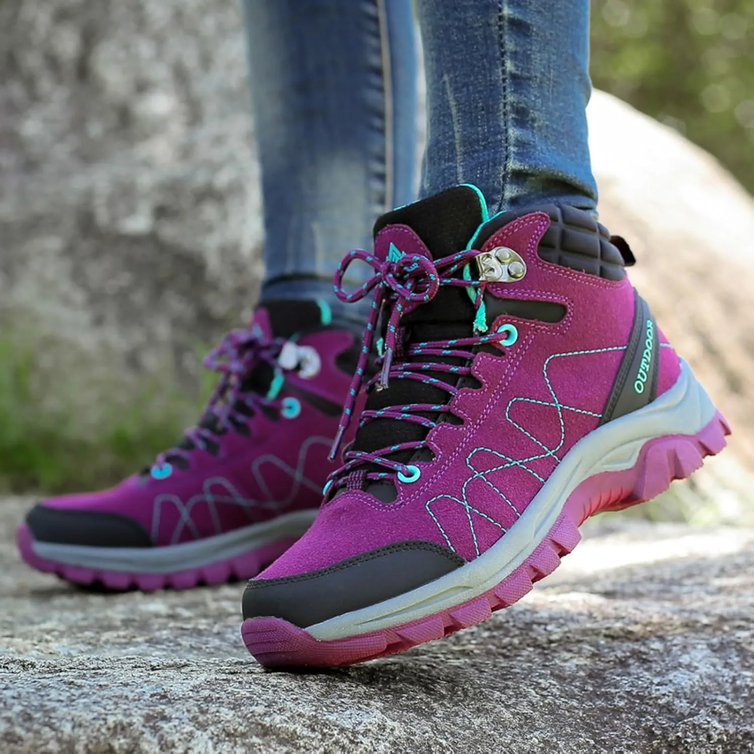 Women Shoes Couple Hiking Shoes Fashion Thick Soled Outdoor Hiking Sneakers Heeled Winter Boots for Women