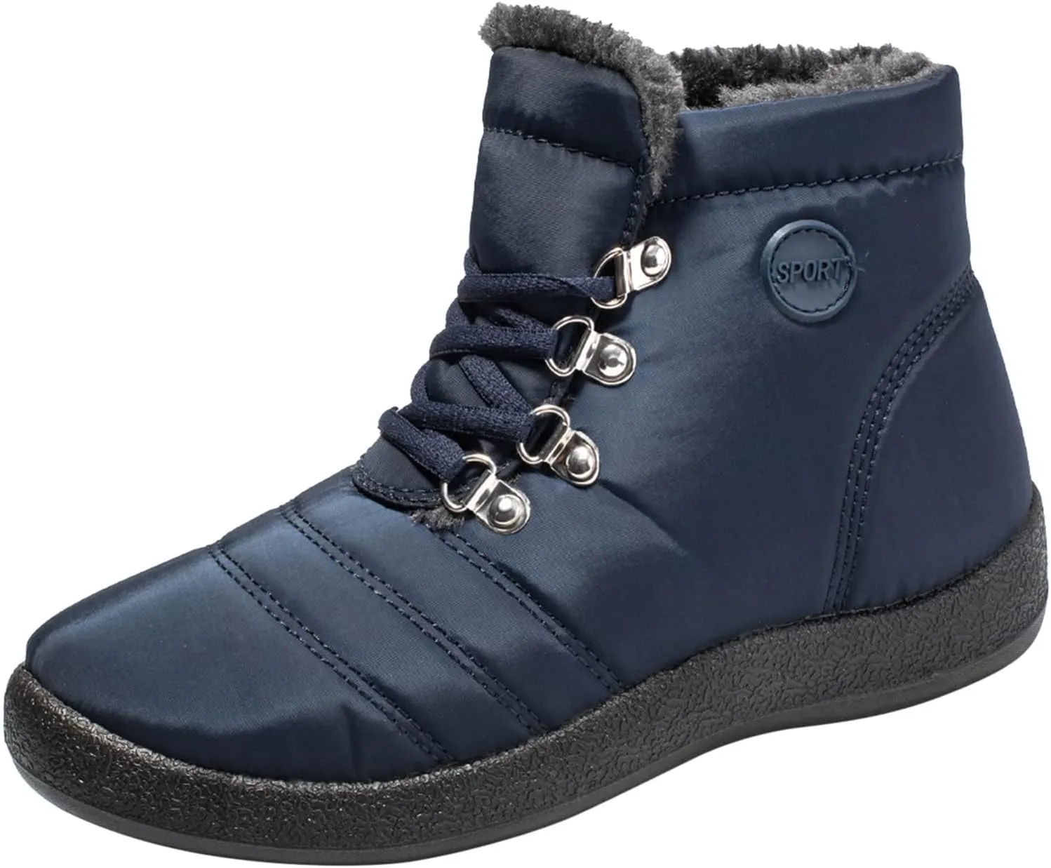 Women Winter Boots Wide Calf White and Black Winter Boots for Women Snow Boots Women Slip On Winter Boots for Women Womens Winter Booties Prime of Day Deals