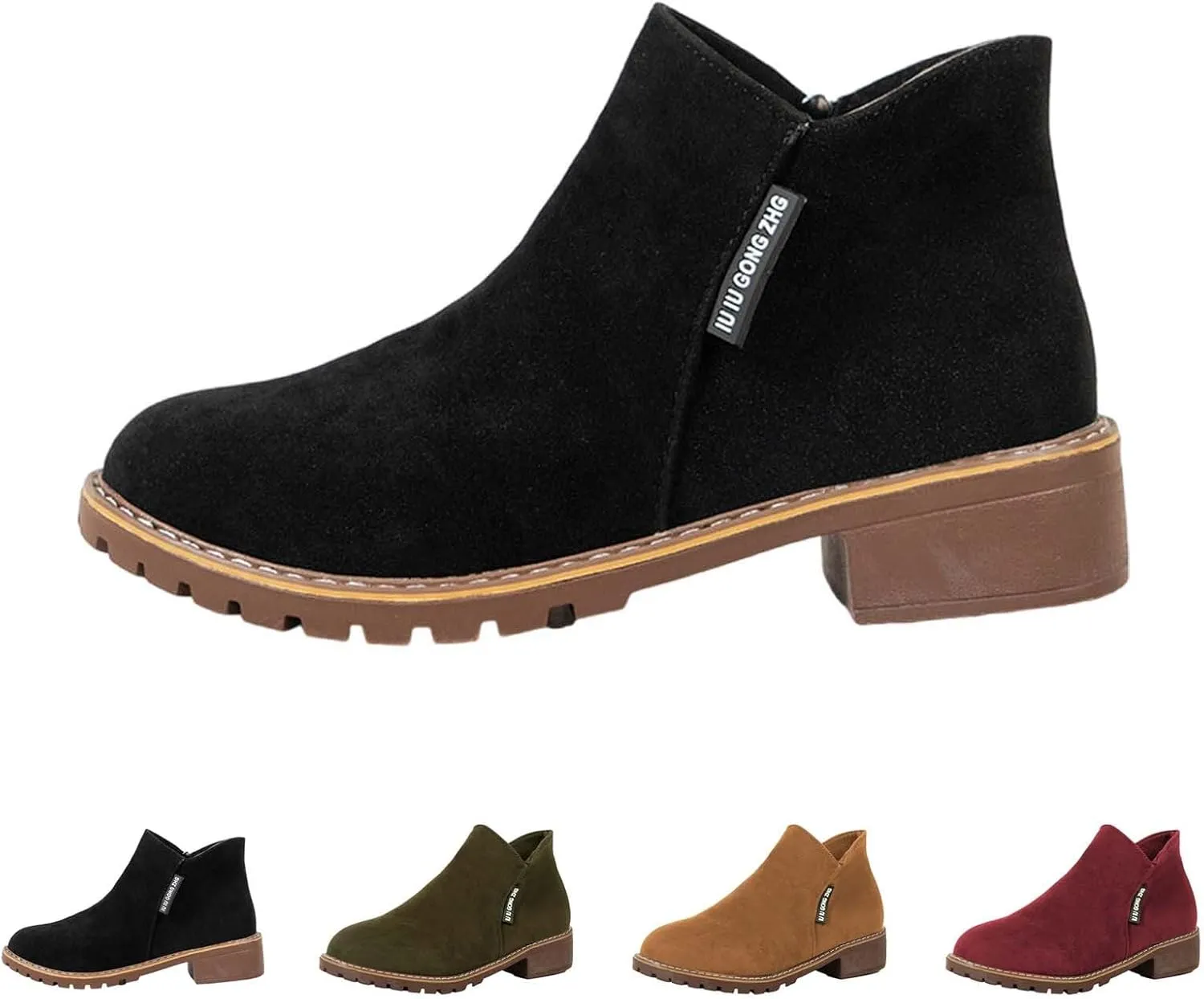 Womens Ankle Boots Low Heel Platform Boots for Women High Ankle Boots for Women Boots for Women with Heel Womens Ankle Boots No Heel Leather Walking Boot for Sprained Ankle Large