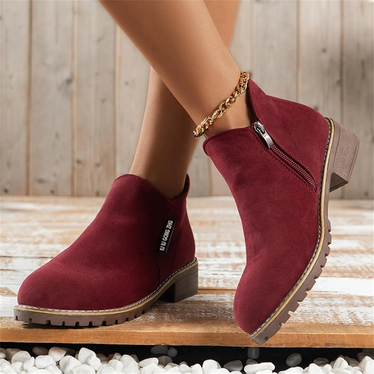 Womens Ankle Boots Low Heel Platform Boots for Women High Ankle Boots for Women Boots for Women with Heel Womens Ankle Boots No Heel Leather Walking Boot for Sprained Ankle Large