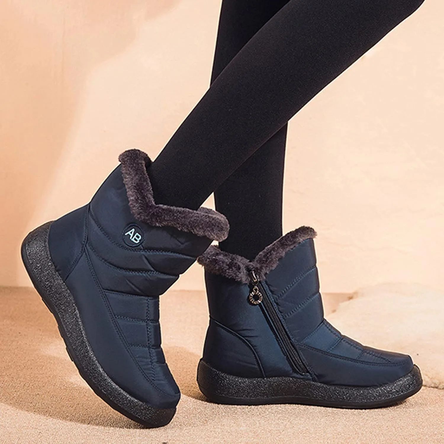 Women's Ankle Snow Boots Waterproof Womens Winter Boots Winter Boots Women Size 8 Black Winter Boots Womens Waterproof Wide Winter Boot for Women Working