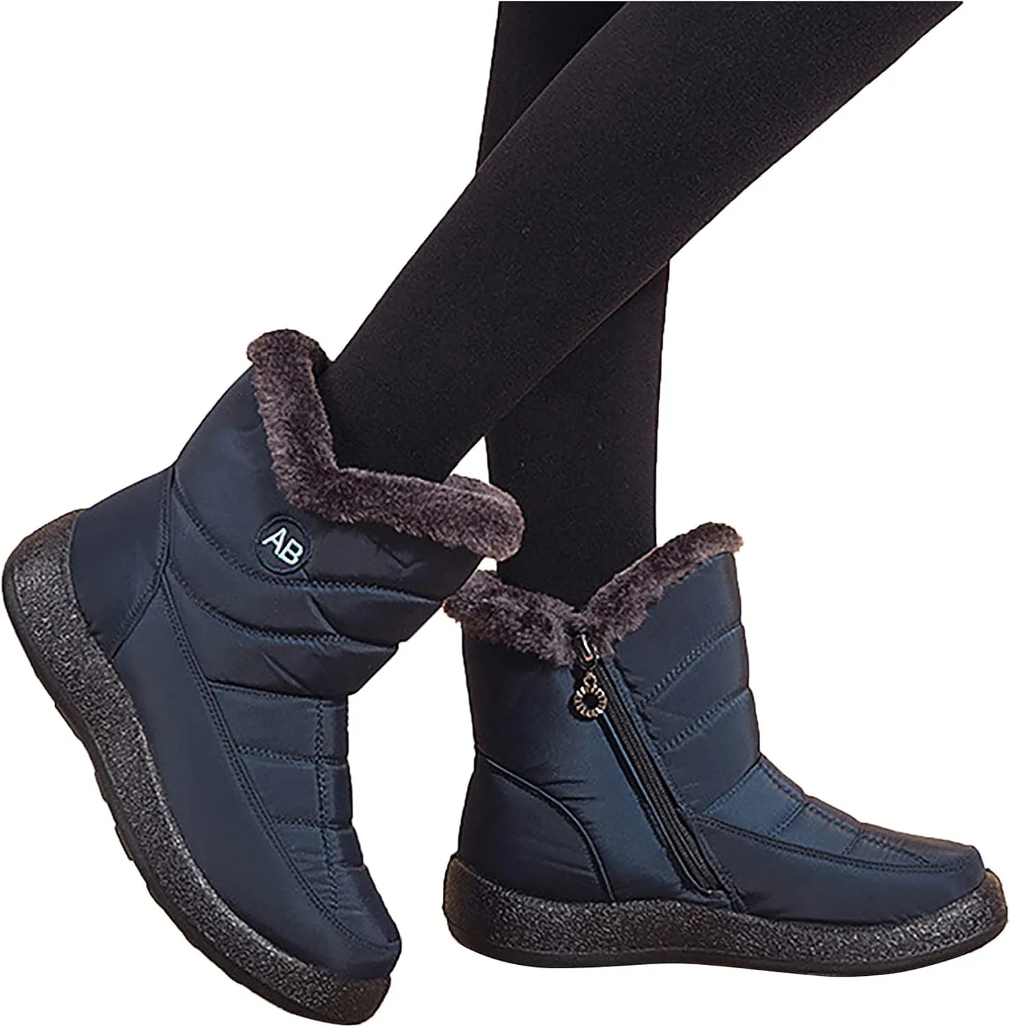 Women's Ankle Snow Boots Waterproof Womens Winter Boots Winter Boots Women Size 8 Black Winter Boots Womens Waterproof Wide Winter Boot for Women Working