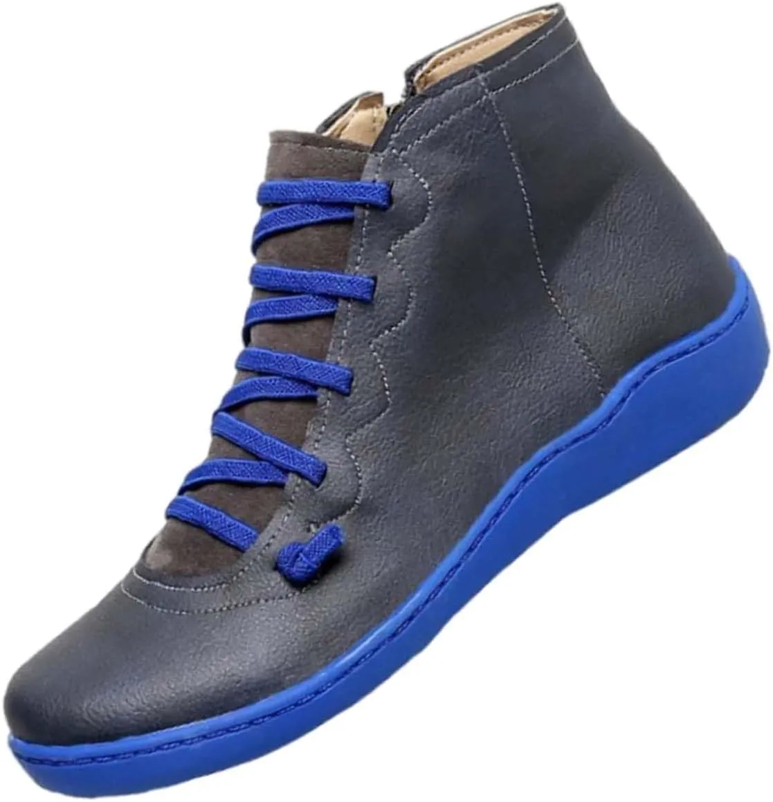 Women's Arch Support Ankle Boots Low Heel Flat Boots Women Vintage Casual Short Boots Fall Fashion Shoes 2024