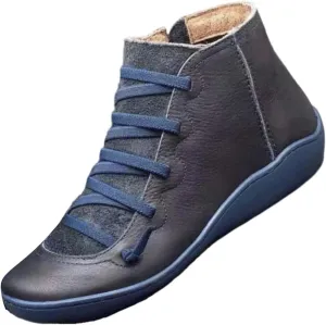 Women's Arch Support Ankle Boots Low Heel Flat Boots Women Vintage Casual Short Boots Fall Fashion Shoes 2024