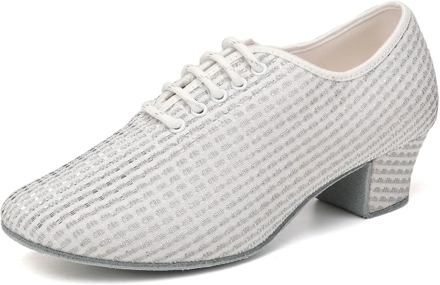 Women's Ballroom Dance Shoes Lace up Closed Toe Low Heel Professional Latin Tango Teaching Practice Dance Shoes,Model LHD-301