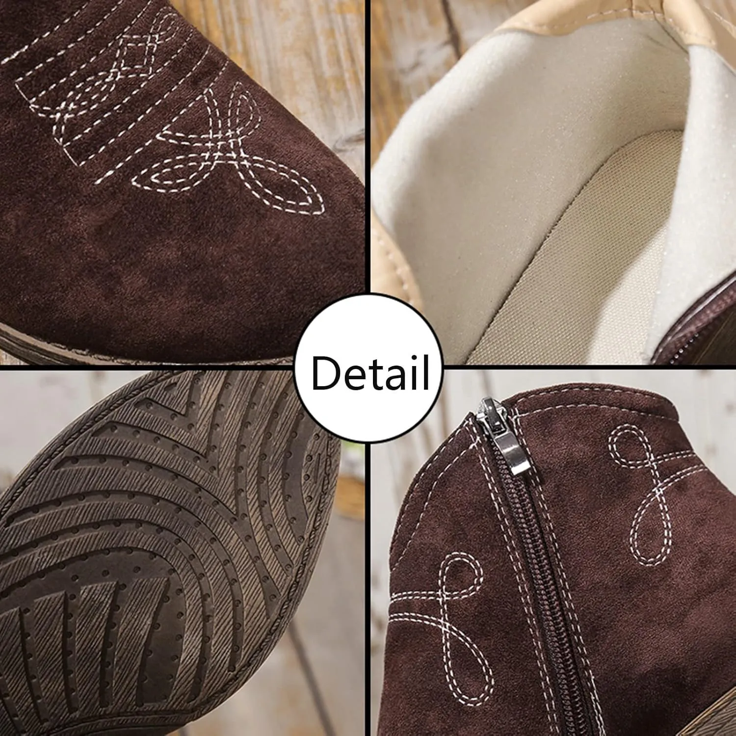 Womens Booties Ankle Booties for Women 2024 with Heel Womans Work Boots Platform Bootie Ankle Boot Soft Sole Fashion Closed Pointed Toe Low Block Heel Zip Up