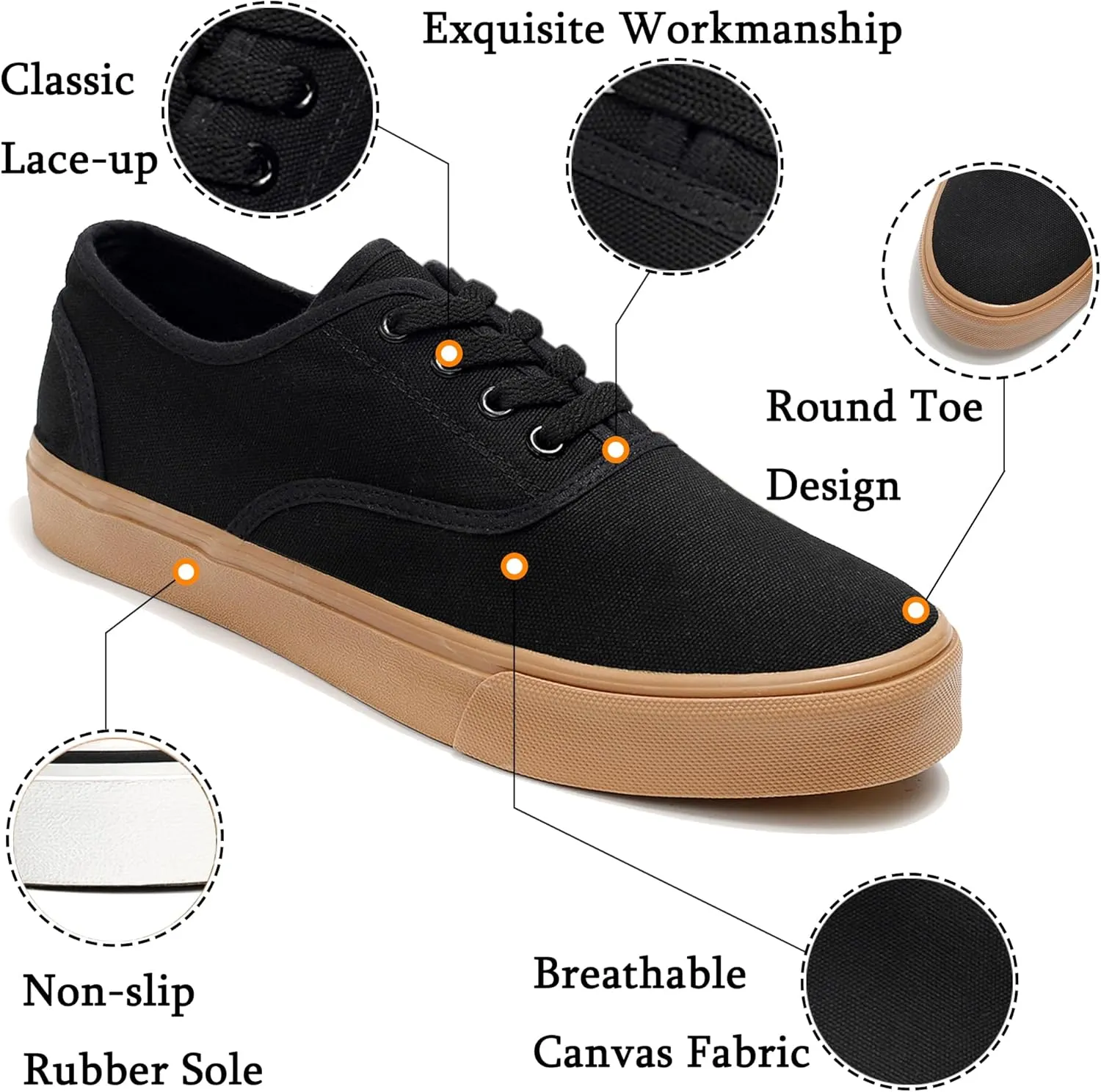 Women's Canvas Shoes Low Top Fashion Classic Slip on Canvas Sneakers Lace-up Walking Shoes Tennis Shoes