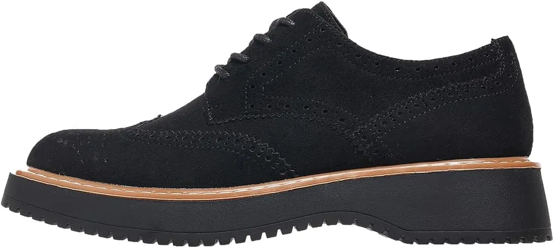 Women's Classic Oxfords Chunky Platform Lace-Up Round Toe Penny Oxfords Shoes Non-Slip Comfort Work Loafers