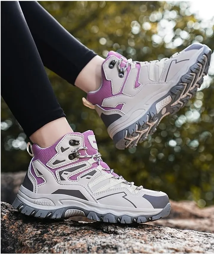 Women's Hiking Shoes, Outdoor Hiking Boots, Breathable Mesh Lining, TPR Outsole, EVA Insole