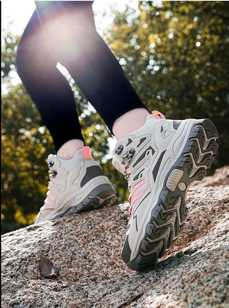 Women's Hiking Shoes, Outdoor Hiking Boots, Breathable Mesh Lining, TPR Outsole, EVA Insole
