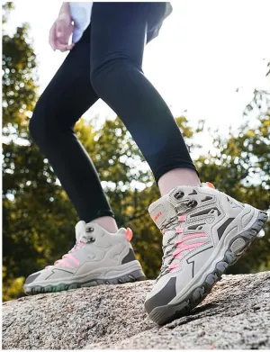 Women's Hiking Shoes, Outdoor Hiking Boots, Breathable Mesh Lining, TPR Outsole, EVA Insole