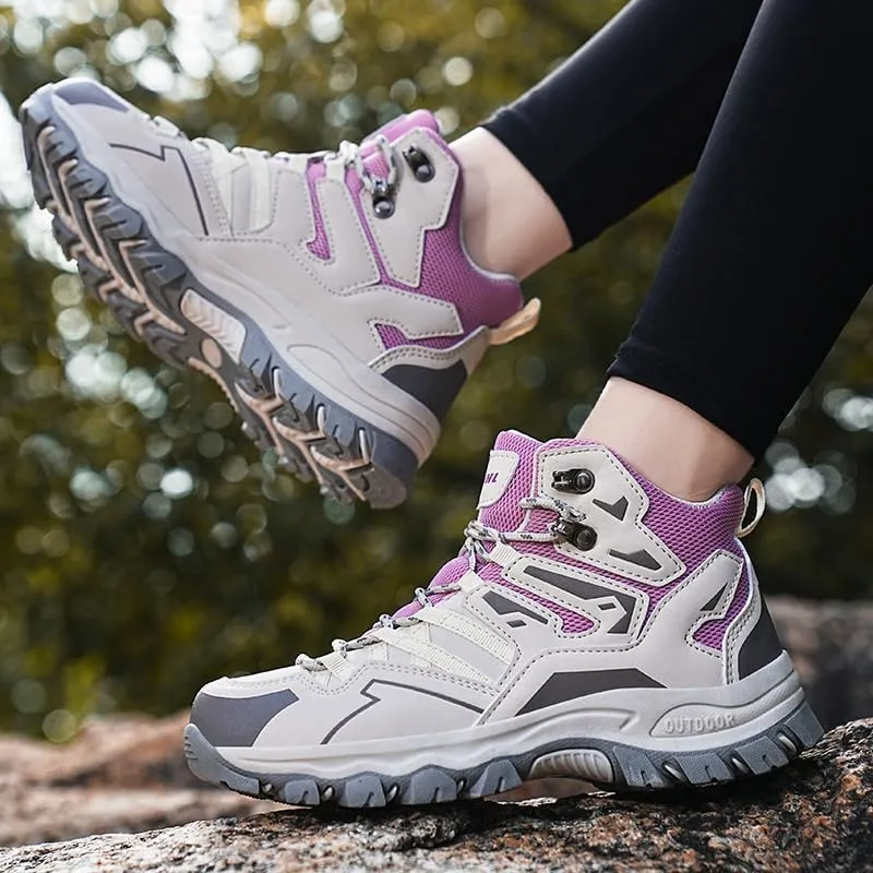 Women's Hiking Shoes, Outdoor Hiking Boots, Breathable Mesh Lining, TPR Outsole, EVA Insole