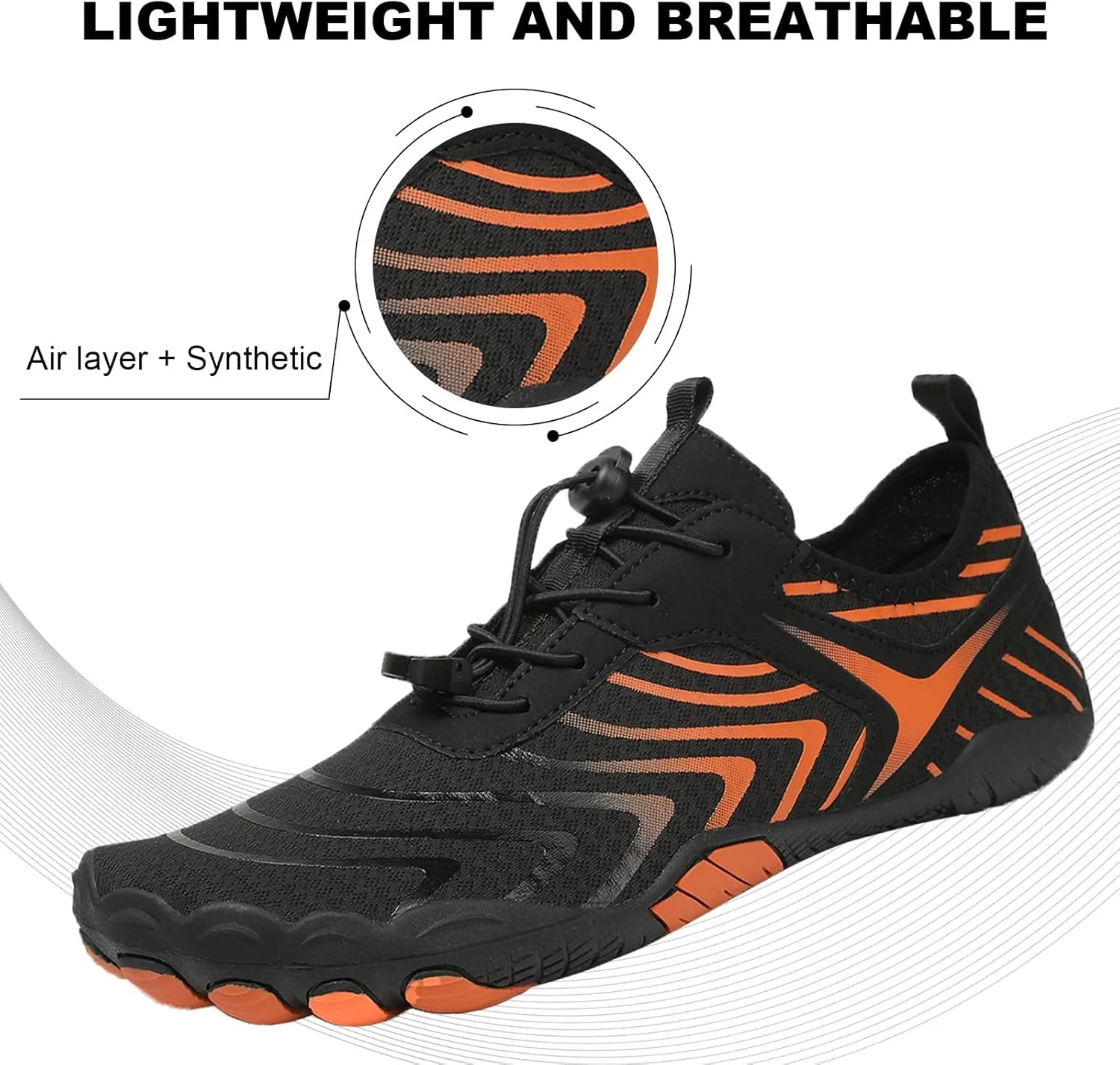 Womens Mens Hike Barefoot Shoes,Non-Slip Healthy Trail Running Shoes,Quick Dry & Non-Slip Fashion Hiking Footwear,Lightweight Wide Toe Box Breathable Surf Comfortwear