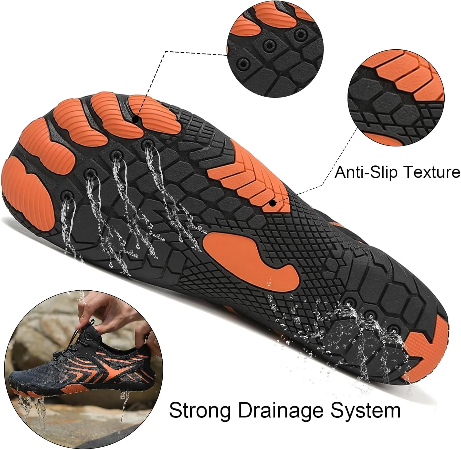 Womens Mens Hike Barefoot Shoes,Non-Slip Healthy Trail Running Shoes,Quick Dry & Non-Slip Fashion Hiking Footwear,Lightweight Wide Toe Box Breathable Surf Comfortwear