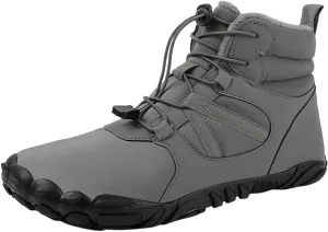Womens Mens Snow Boots Warm Fur Lined Casual Winter Hiking Boots Anti-Slip Women Men Winter Boots Waterproof Backpacking Boots Outdoor Walking Shoes For Ladies Ankle Boots with Drawstring
