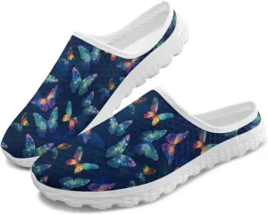 Womens Mules & Clogs Garden Shoes Backless Sneakers - Non-Slip Summer Mesh Slippers Non-Slip Outdoor Walking Shoes