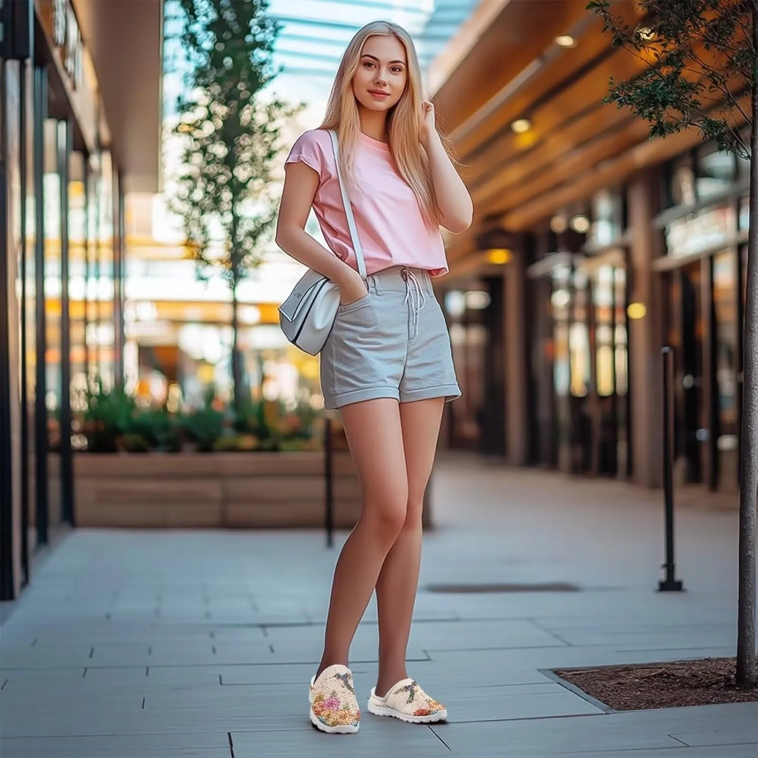 Womens Mules & Clogs Garden Shoes Backless Sneakers - Non-Slip Summer Mesh Slippers Non-Slip Outdoor Walking Shoes