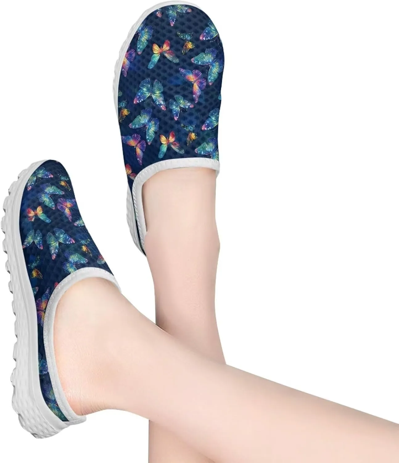 Womens Mules & Clogs Garden Shoes Backless Sneakers - Non-Slip Summer Mesh Slippers Non-Slip Outdoor Walking Shoes