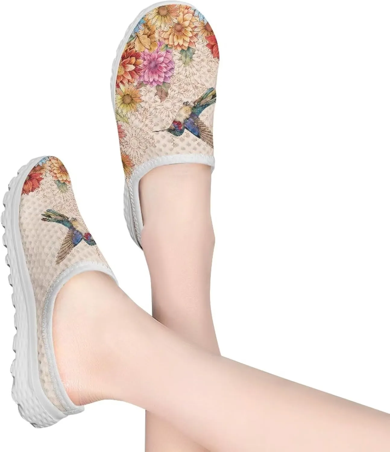 Womens Mules & Clogs Garden Shoes Backless Sneakers - Non-Slip Summer Mesh Slippers Non-Slip Outdoor Walking Shoes