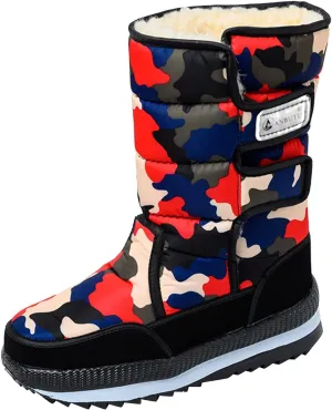 Womens Snow Boots Size 9 Wide Botas Para Mujer De Invierno Confort Waterproof Snow Boots for Women Pink Fur Boots Womens Tennis Shoes for Snow Walking Early Prime of Day Deals