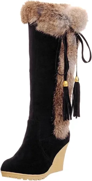 Womens Snow Boots Waterproof Wide Calf Womens Winter Ankle Boots Low Heel Womens Winter Boots Waterproof Warm Womens Waterproof Boots Tall Zipper Womens Winter Ankle Boots Slip on